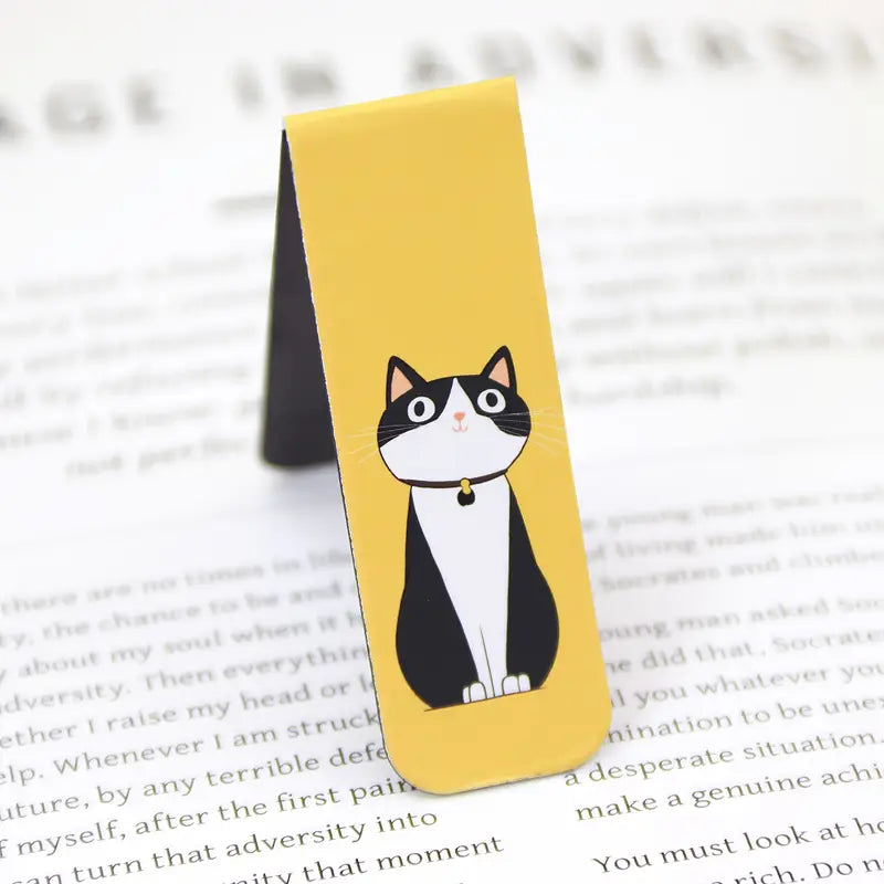 4pcs Whimsical Feline Magnetic Bookmark - Assorted Cat Design