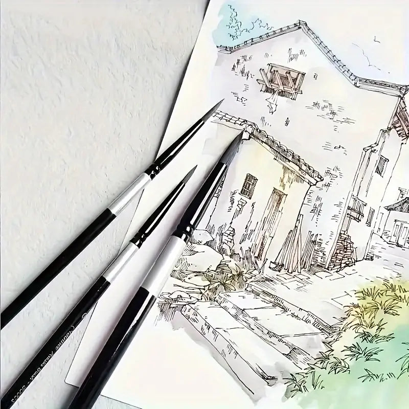 7 Squirrel Hair Watercolor Brush Set