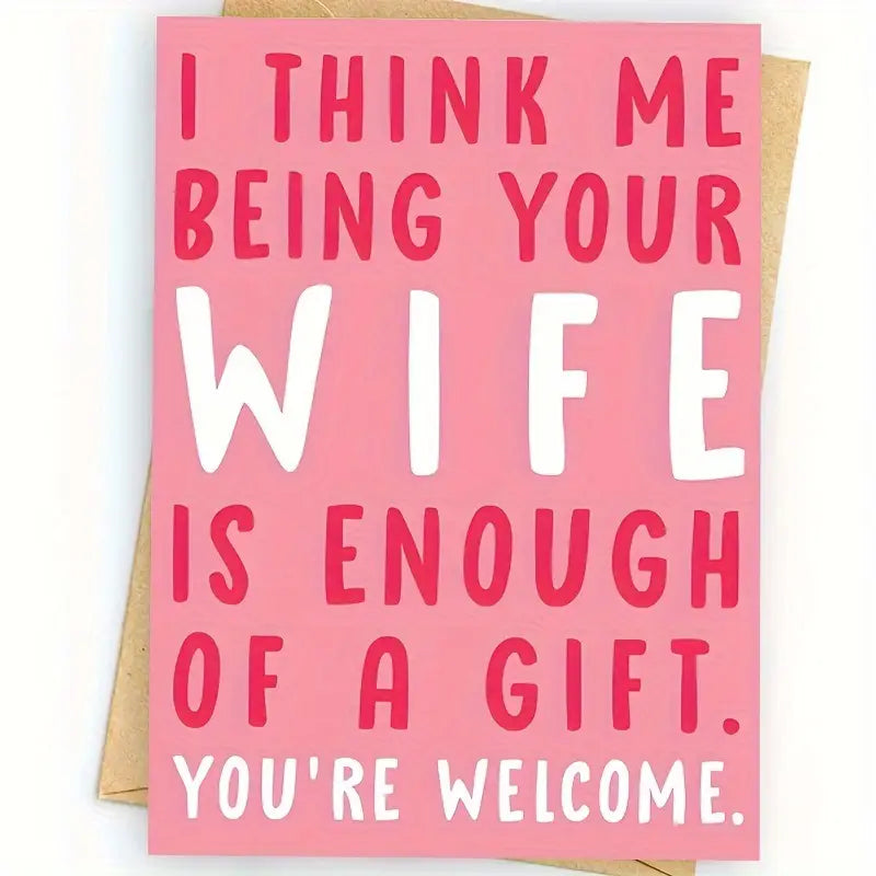 Funny Husband Birthday Card – Perfect for Valentine's Day & Anniversaries