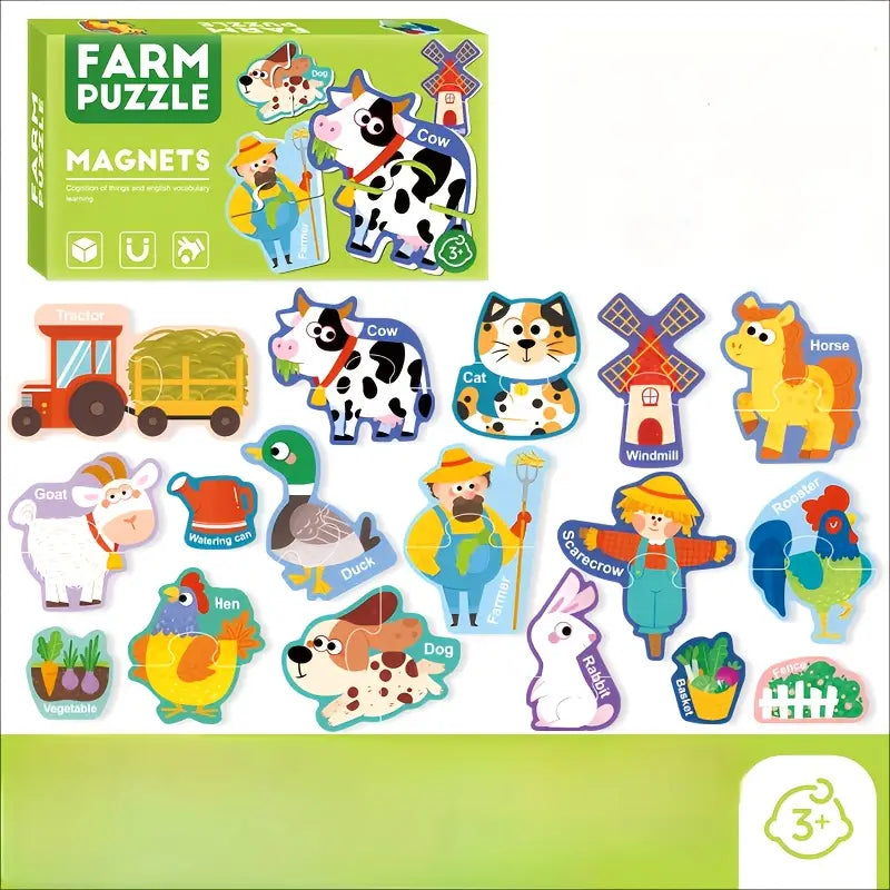 Magnetic Puzzle Set - Farm Edition