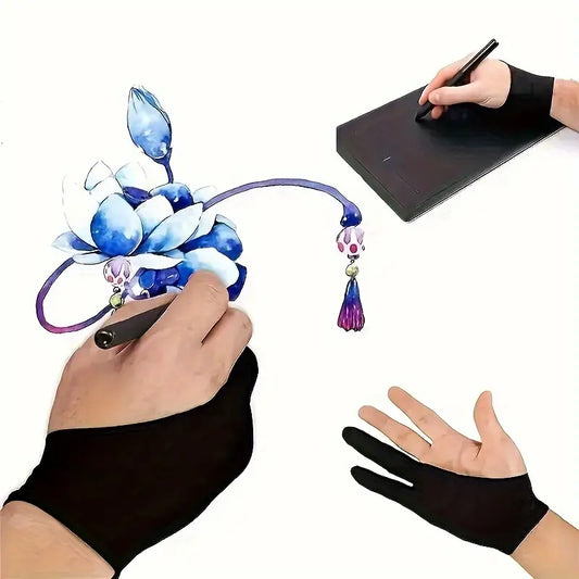 1pc Artist's Two-Finger Drawing Sleeve - Anti-Fouling Hand Protector