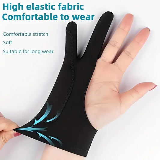 1pc Artist's Two-Finger Drawing Sleeve - Anti-Fouling Hand Protector