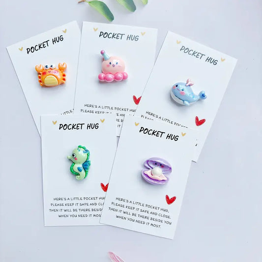 1pc Cute Ocean Animal Hugs Cards