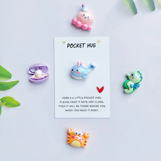 1pc Cute Ocean Animal Hugs Cards