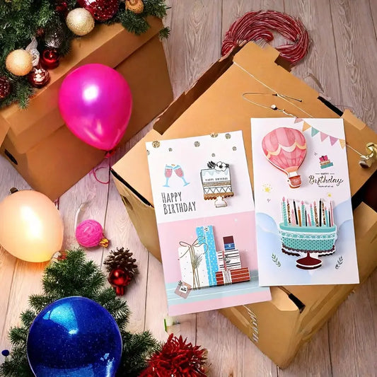 1 pc random Luxury 3D Pop-Up Birthday Card
