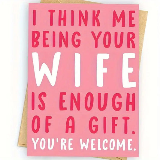 Funny Husband Birthday Card – Perfect for Valentine's Day & Anniversaries